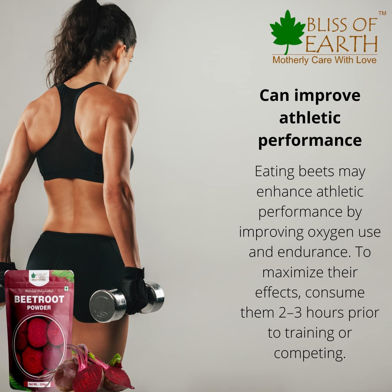 Bliss of Earth 500gm Beetroot Powder For Juice Eating Face Skin Whitening, Natural Dehydrated Chukundar Powder