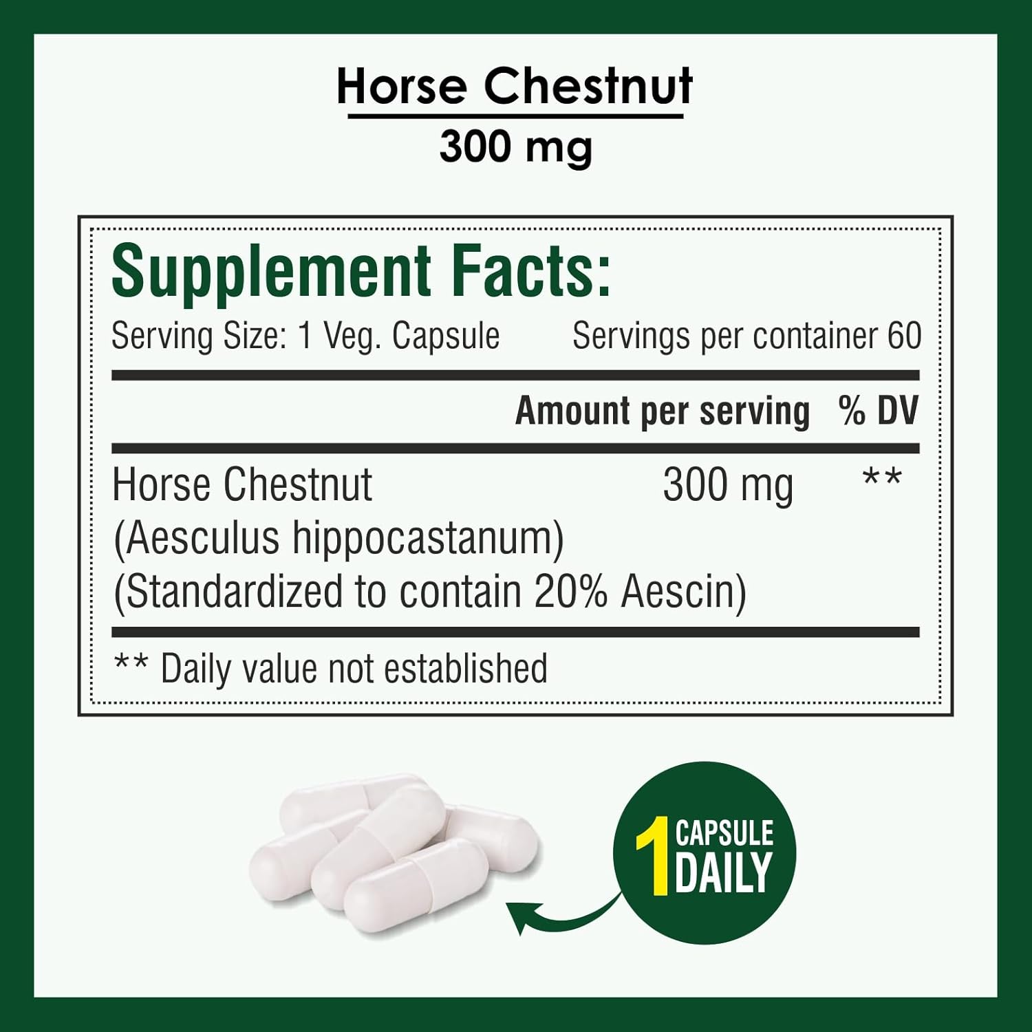 Biotrex Nutraceuticals Horse Chestnut 300mg - 60 Veg Capsules