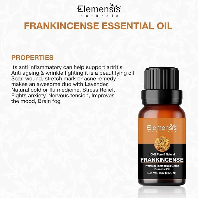 Elemensis Naturals Pure Frankincense Essential oil for skin whitening - 15 ml