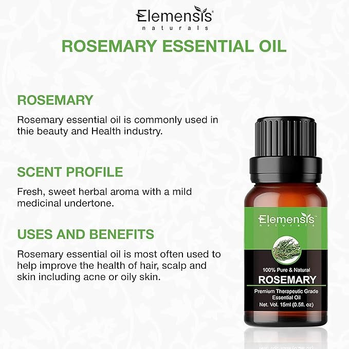 Elemensis Naturals Pure Rosemary Essential oil - 15 ml