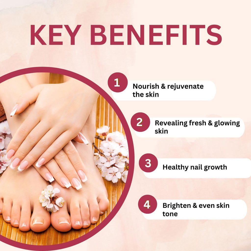 Aroma Treasures Brightening Sheen Mani-Pedi Kit |Arbutin, Lavender, Orange & Lemongrass for Skin Brightening & Tan Removal | 6-Step Manicure Pedicure Kit with Bath Salt, Scrub, Butter & Wrap