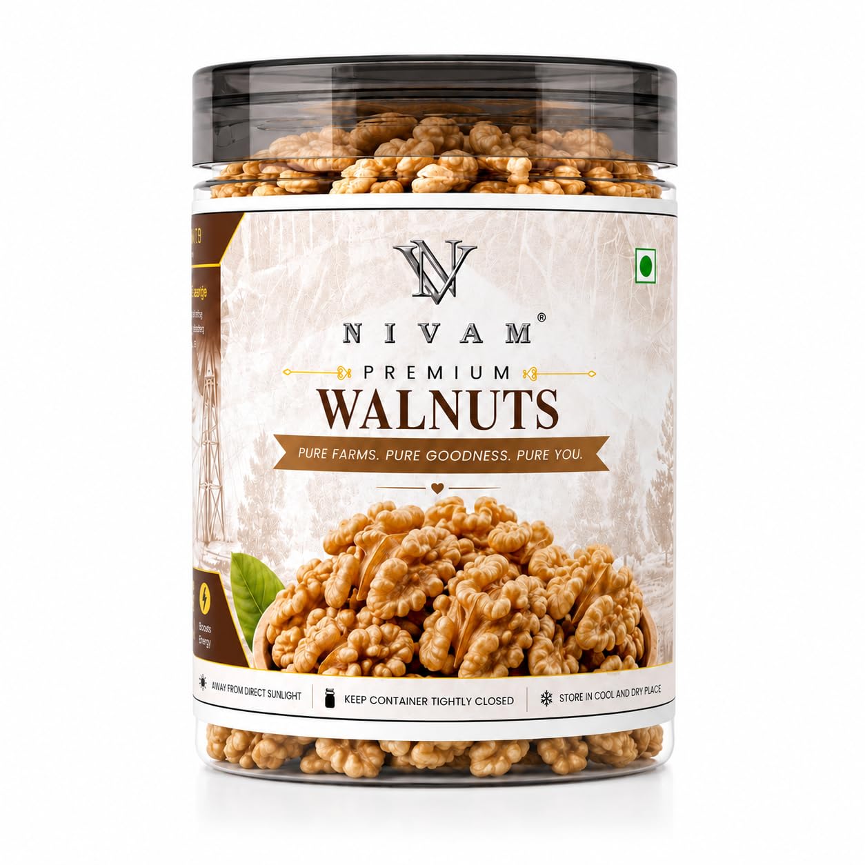 NIVAM Premium Chile Walnuts kernals Without Shell | Akhrot Giri 200gm | Healthy Fats | Protein Rich | Breakfast Snack Vegan | Gluten Free | Omega-3 Rich | Antioxidants | Supports Heart & Brain