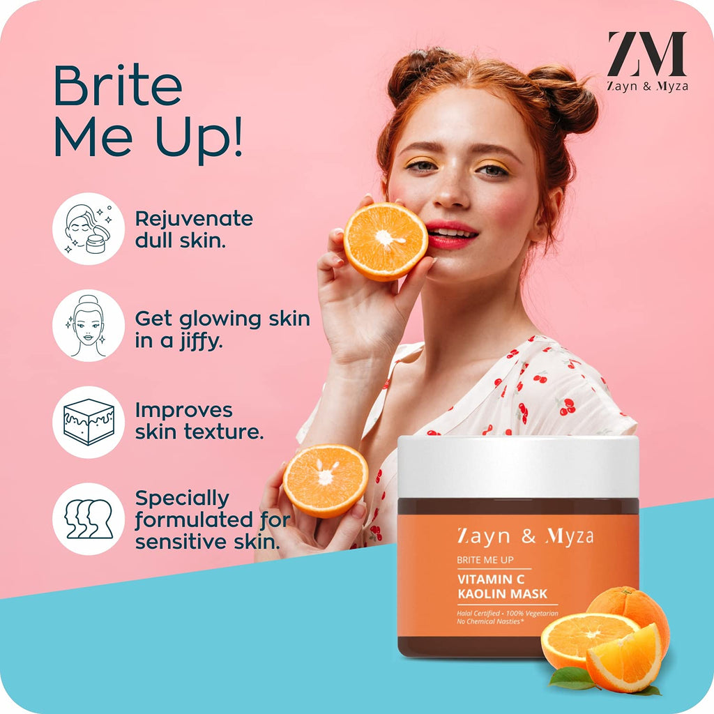 ZM Zayn & Myza Vitamin C Kaolin Cream Face Mask - 50 gms