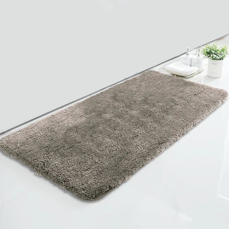Luxe Home International Microfiber Bath Mat Super Soft Non Slip 60x90 cm Colour Taupe