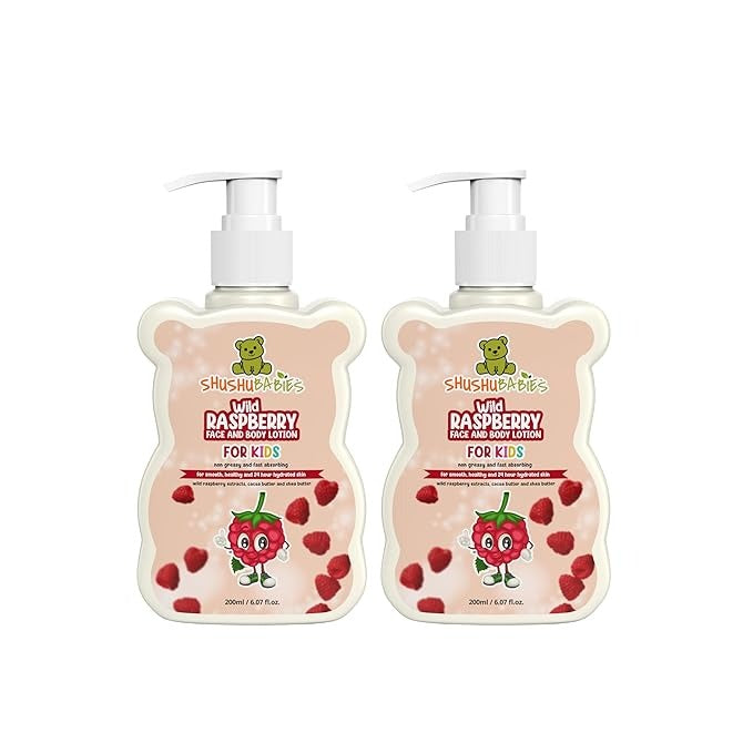 ShuShu Babies Wild Raspberry Baby Face & Body Lotion - 200 ml (Pack of 2)