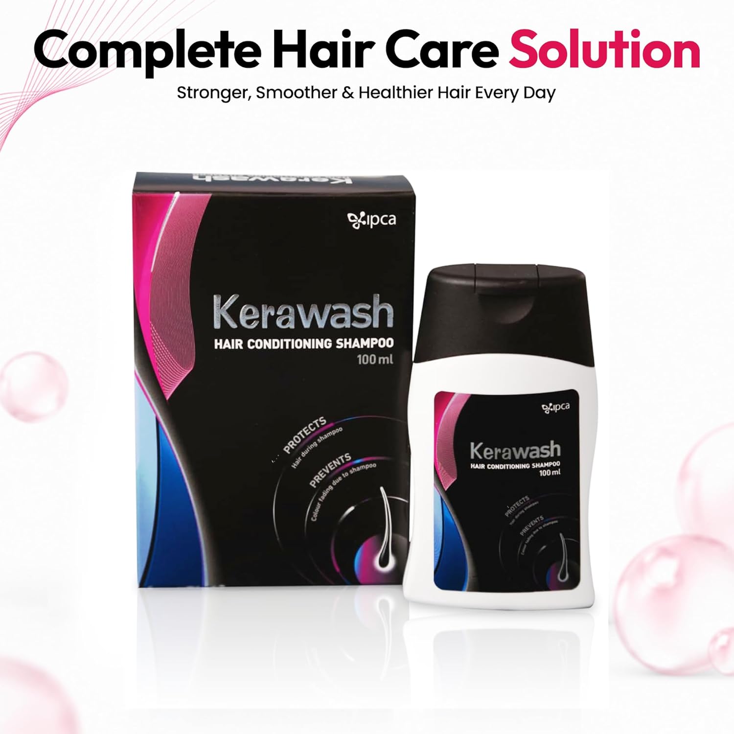 Ipca Kerwash Hair Conditioning Shampoo â€“ 100ml Gentle Cleansing & Hair Strengthening Formula | Smooth, Manageable & Lightweight Conditioning | Suitable for Regular Scalp & Hair Care