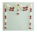 Artificial Jasmine and Roses Door Toran Double Line with Clustered/tassle stings