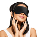 Ross Breathable Fabric Sleep Eye Mask â€“ Ultra-Soft, Smooth & Cozy with Adjustable Strap for Ultimate Comfort, Light Blocking & Deep Sleep â€“ Perfect for Travel, Meditation, Naps, Relaxation & Stress Relief - Black
