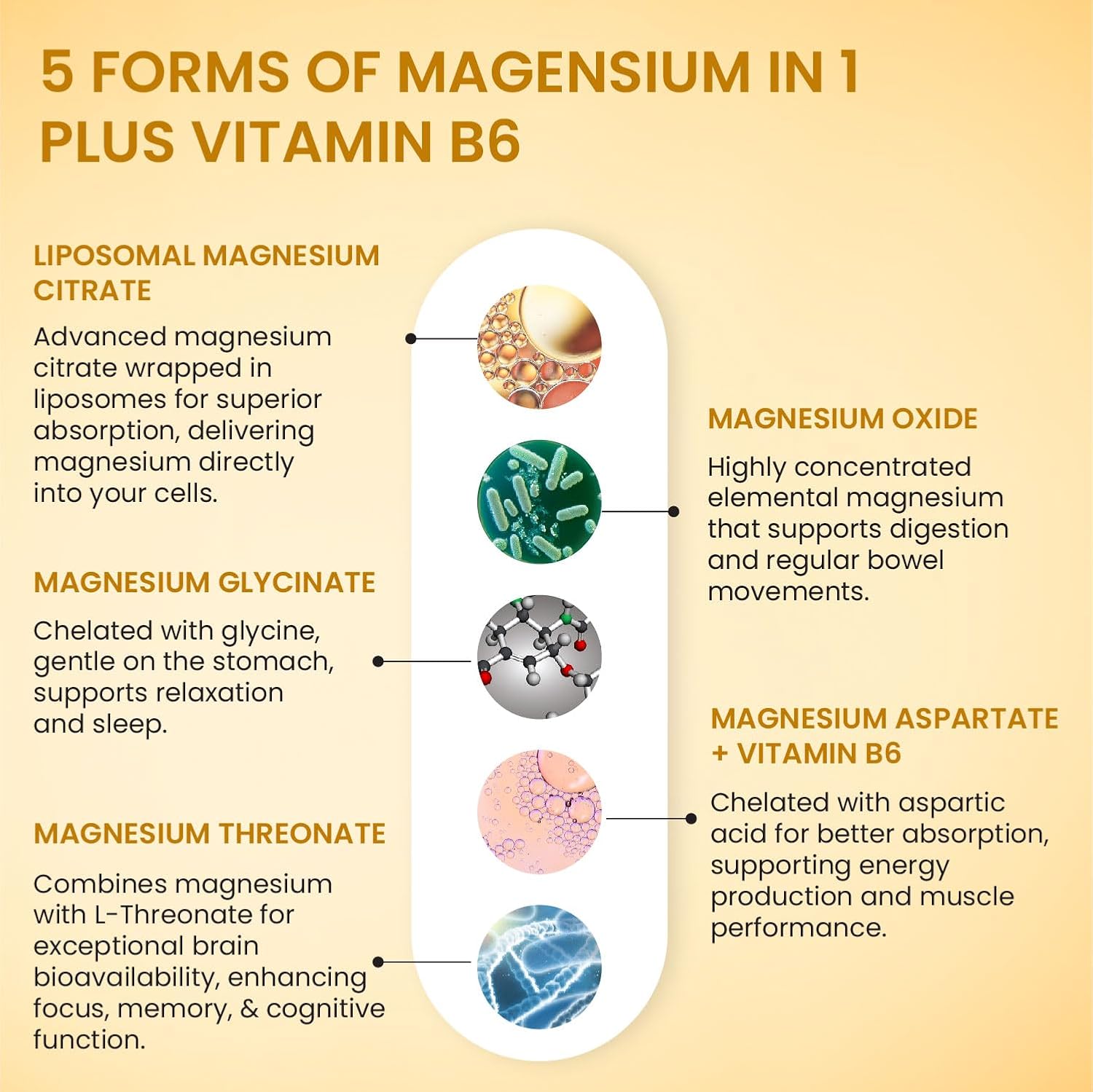 Vlado's Himalayan Organics 5X Strength Liposomal Magnesium Supplement - 2100mg+ with Chelated Magnesium Glycinate, Citrate, Oxide, Threonate, Aspartate & Triple magnesium Complex | For Sleep, Cramps, Recovery 120 Tablets