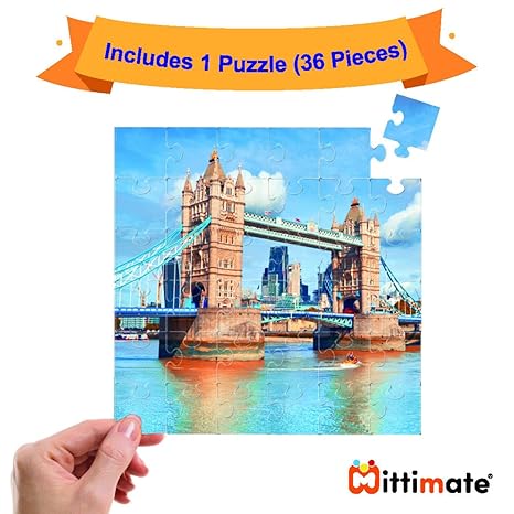 Mittimate London Bridge Jigsaw Puzzle Game for Kids Age 4 to 6 Old 36 Pieces Puzzle Toy