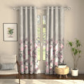 Urban Space Digital Printed Blackout Curtains for Door Bedroom Room Darkening Blackout Kids Decorative Curtains Winter Crocus Pink