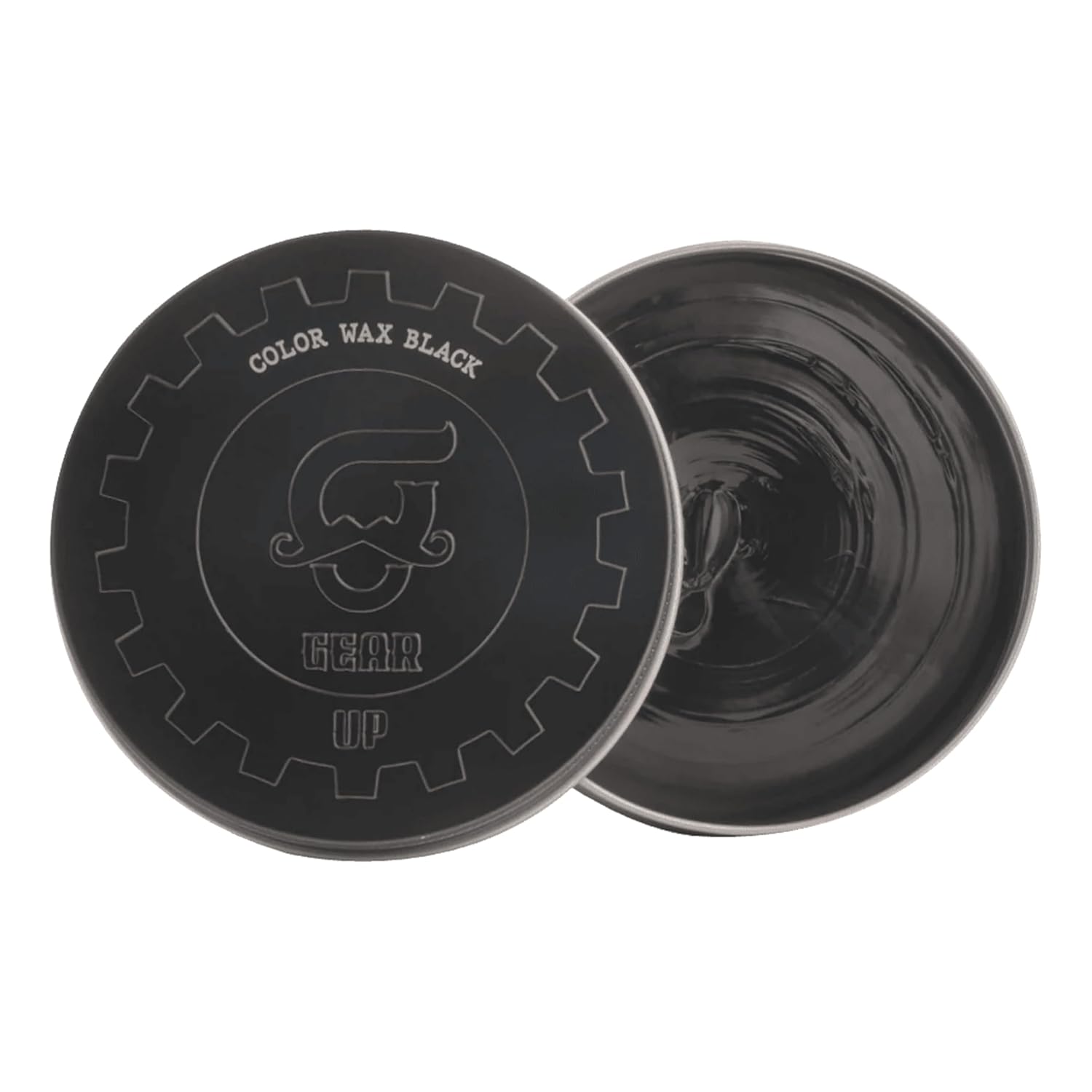 Beauty Garage Gear Up Hair & Beard Black Color Wax | Instant Jet Black Tint Flexible Hold with Nourishing Oils, 100g