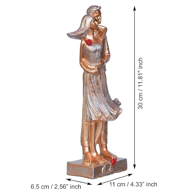 Ecraftindia Romantic Hugging Couple Statue Human Figurines Decorative Showpiece