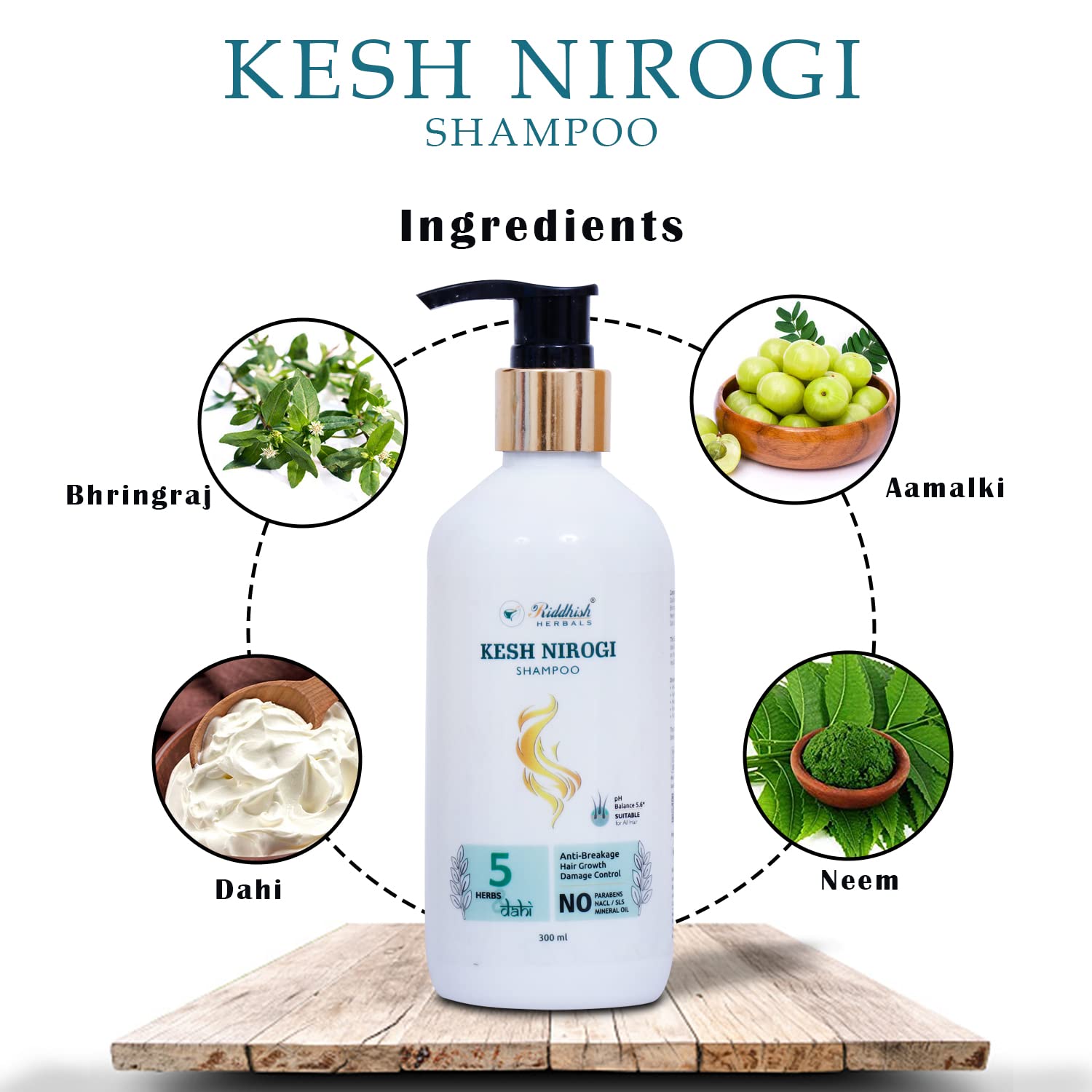 Riddhish Herbals Kesh Nirogi Anti-Hair Fall Shampoo - 300 ml