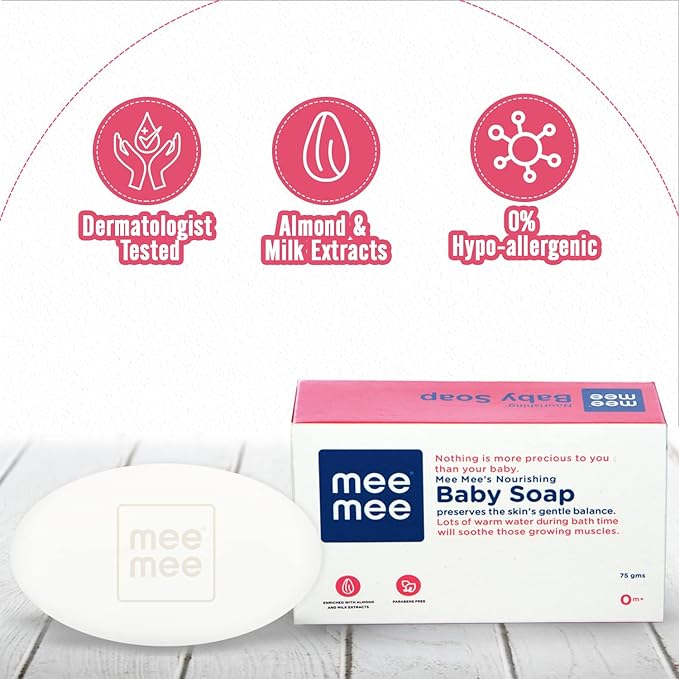 Mee Mee Gentle Baby Soap - 75 gms (Pack of 3)