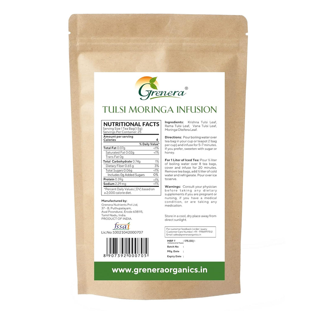 Grenera Tulsi Moringa Tea - 25 Tea Bags