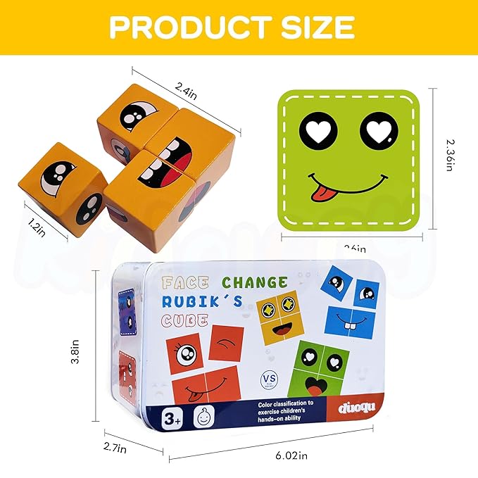 Kidology Rubik Cube Face Emoji Change Game for Kids