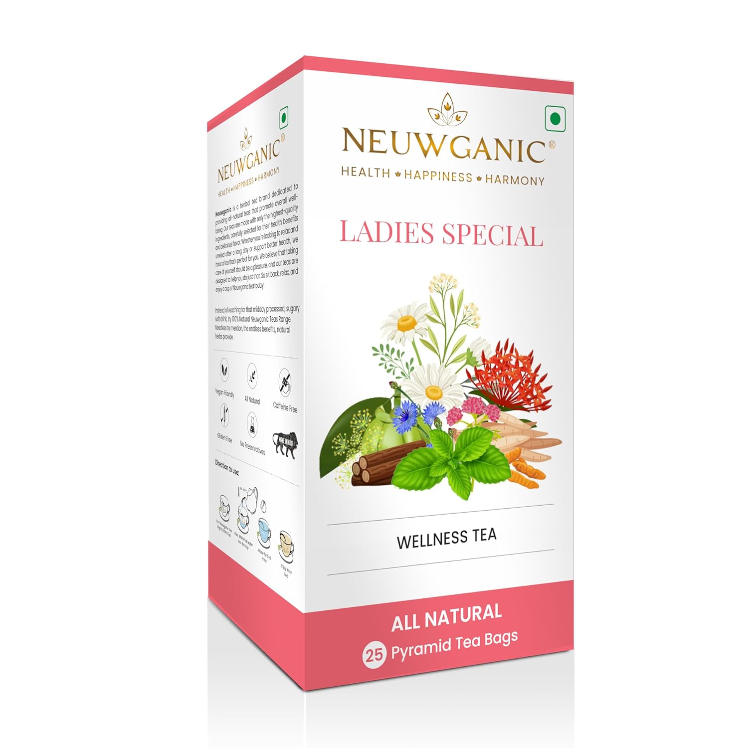 Neuwganic Ladies Special Wellness Tea Bags - 25 Tea Bags