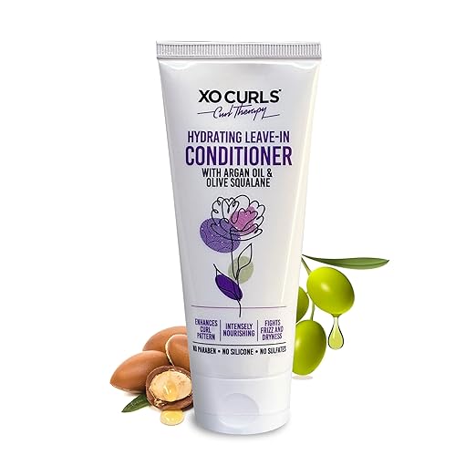 XO Curls Hydrating Leave-In Conditioner With Argan Oil And Olive Squalane - 100 ml