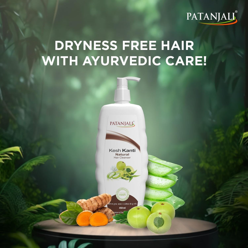 Patanjali Kesh Kanti Natural Shampoo - 450 ml (Pack of 2)