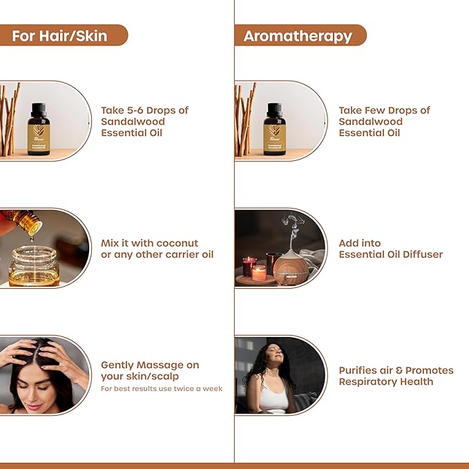 DPetals Sandalwood Essential Oil - 15 ml