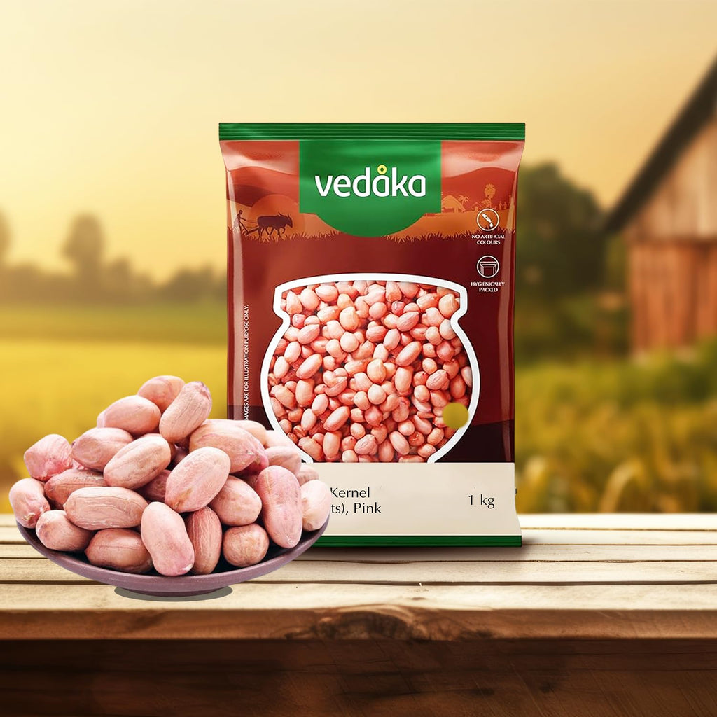 Vedaka Raw Peanuts, Pink, 1kg