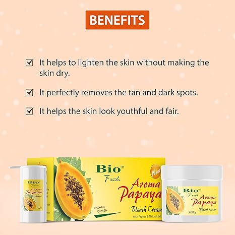 Biofresh Herbals Papaya Bleach Cream Kit - 250 gms