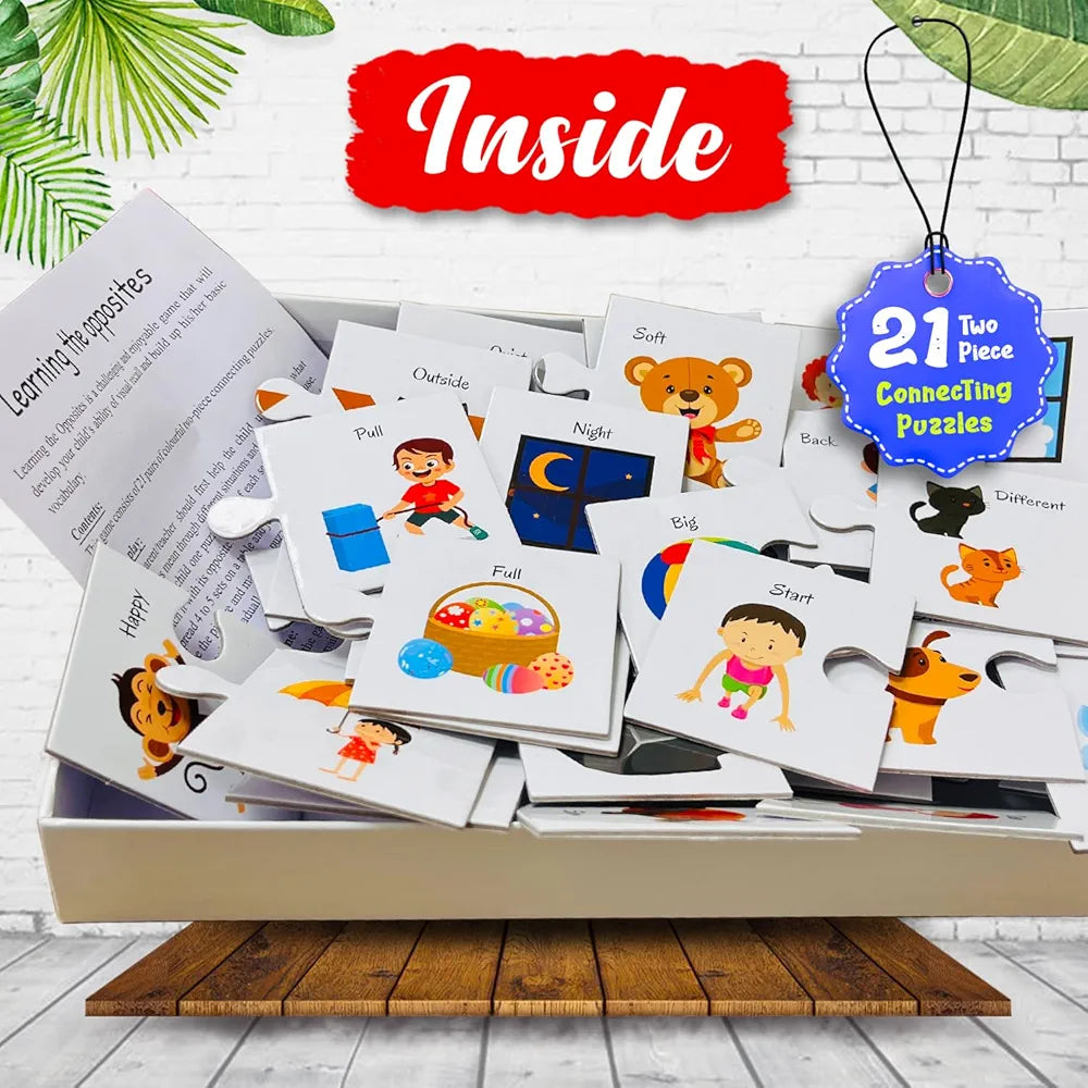 Hello Friend Opposite Match Jigsaw Puzzle Connecting 2-Piece  for Kids, Childrens and Toddlers Early Learning Educational