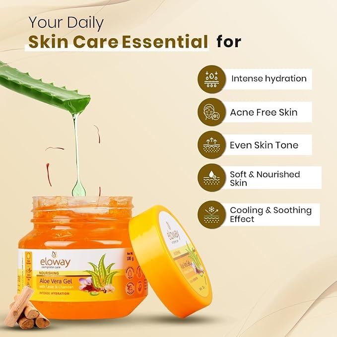 Eloway Kesar & Chandan Aloevera Gel - 100 gms