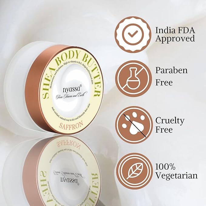 Nyassa Shea Body Butter - 100 Gms | Saffron and Shea Butter