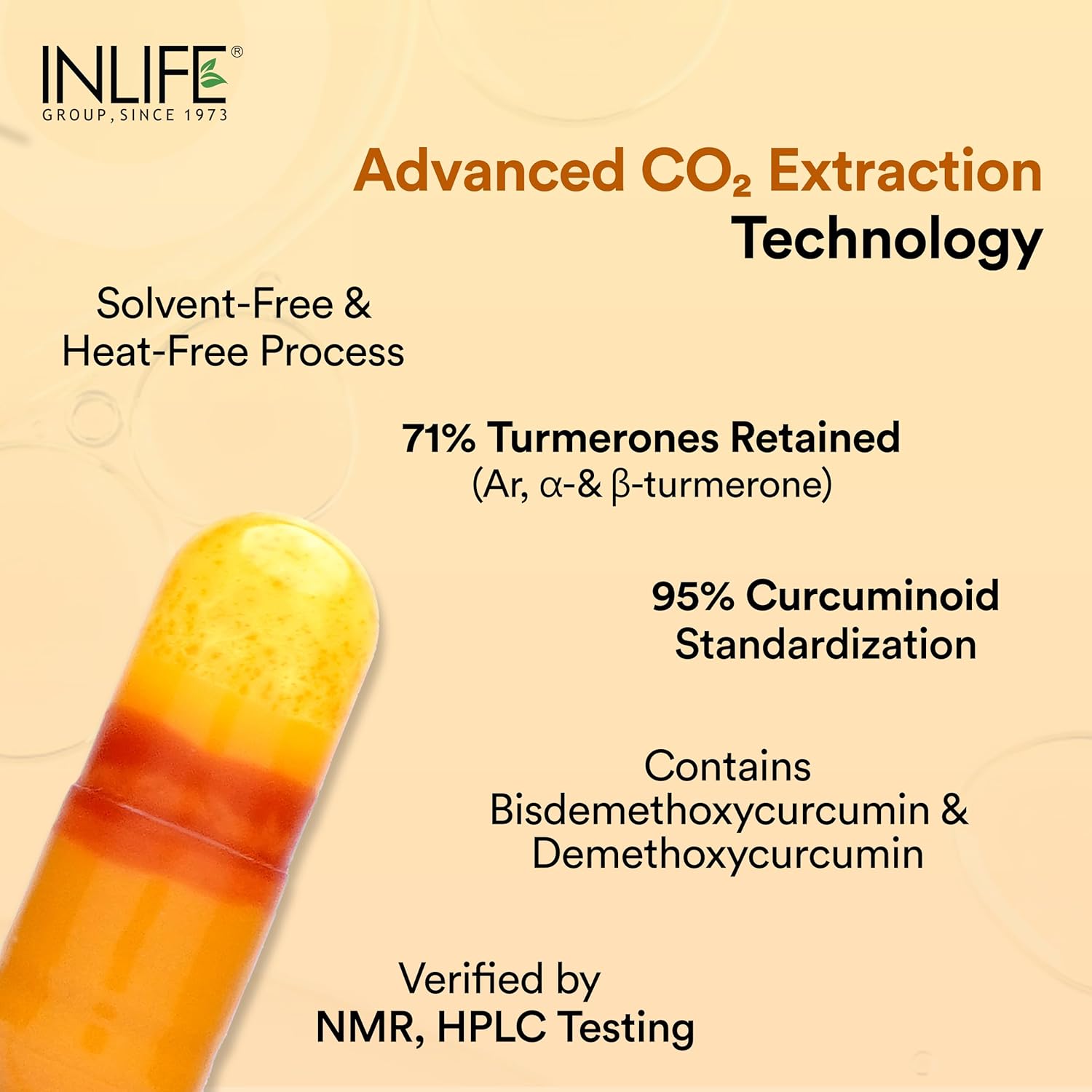 INLIFE Curcumin Capsules with Turmeric Oil | 71% Turmerones & 95% Curcuminoids | Supercritical COâ‚‚ Extracted Oil Supplement | Immune Support & Joint Health â€“ 60 Liquid Filled Vegetarian Capsules