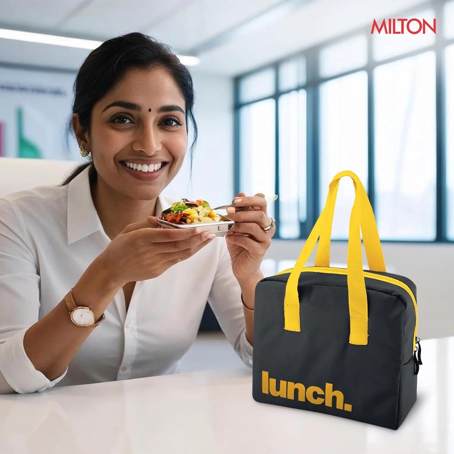 Milton Milange Fabric Lunch Bag (Only Bag, No Containers Included)