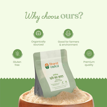 Bharat Vedica Organic Besan Flour - Organic Besan ka Atta