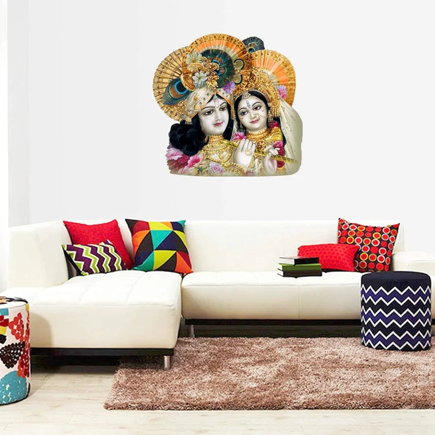 Rangoli White Glossy Vinyl Wall Sticker Premium Self-Adhesive Waterproof Parent-5 Design-14
