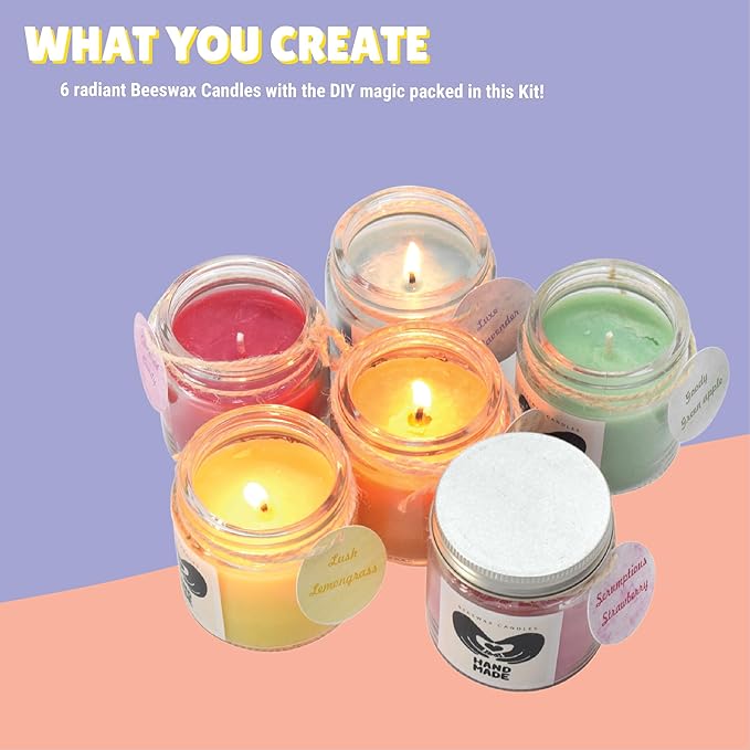 Kalakaram Diy Aroma Beeswax Candle Making Kit | Craft 6 Exquisite Aroma Beeswax Candles | Activity Kit for Kids