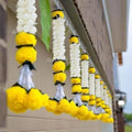 Marigold-Jasmine Hangings Marigold-Jasmine-Lily-Green Leaves Hangings