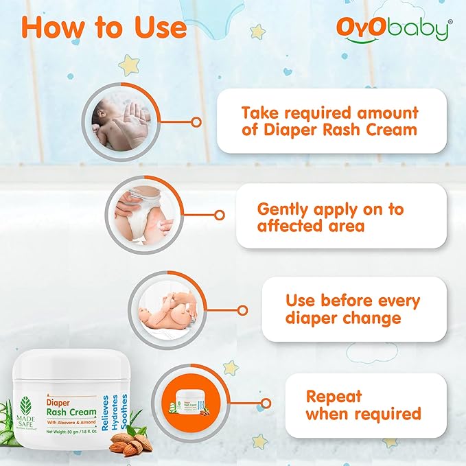 Oyo Baby Diaper Rash Cream - 50 gms