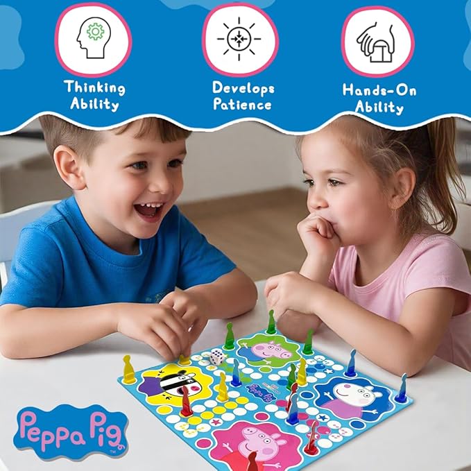 Wembley 2 in 1 Peppa Pig Magnetic Ludo Board Game for Kids