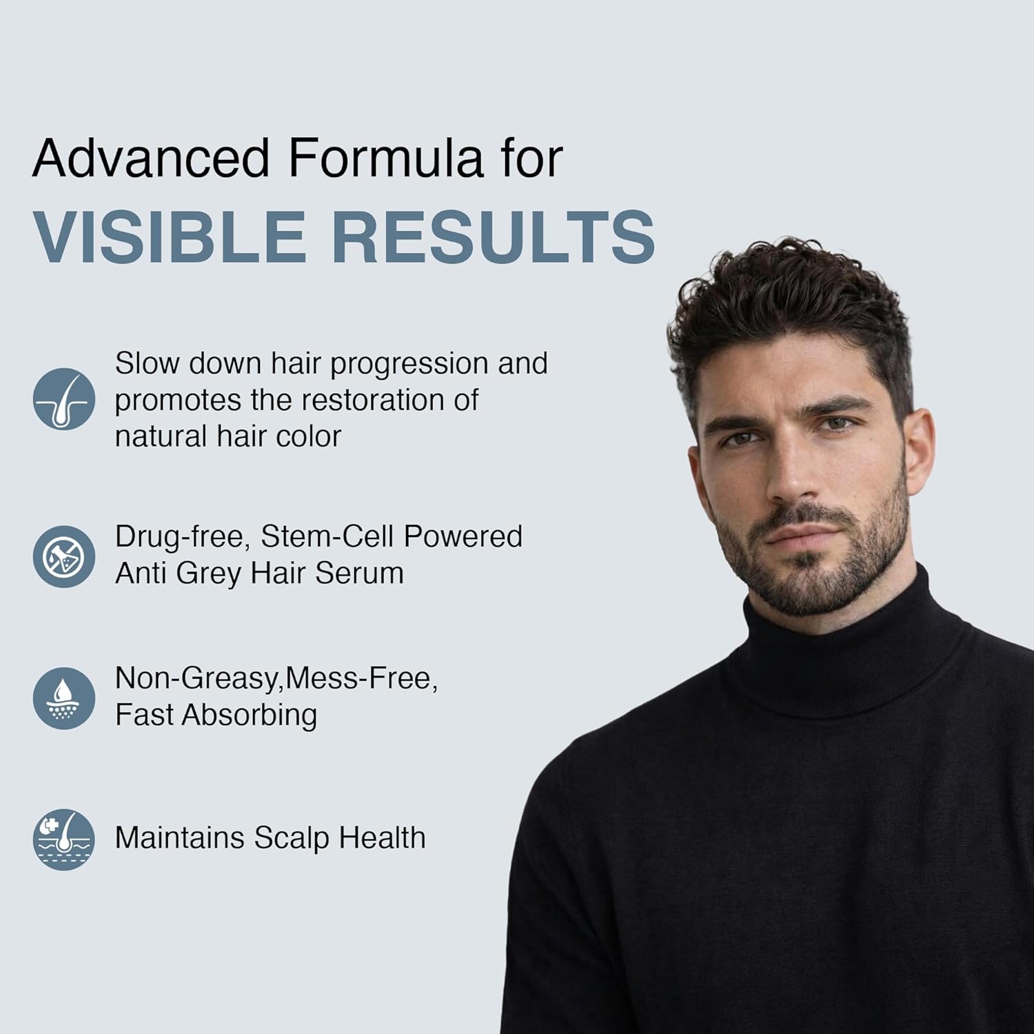 ThriveCo Anti Grey Hair Prime Serum | Naturally Reverse Greying Hair & Beard | Advanced Clinically Proven Treatment | With ArcedinÂ® + ArcolysÂ® + Biotin | Light Weight, Non-Sticky | Men & Women |30 ml