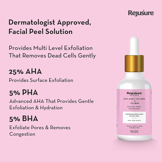 Rejusure AHA 25% + PHA 5% + BHA 2% Facial Peeling Solution - 30 Ml