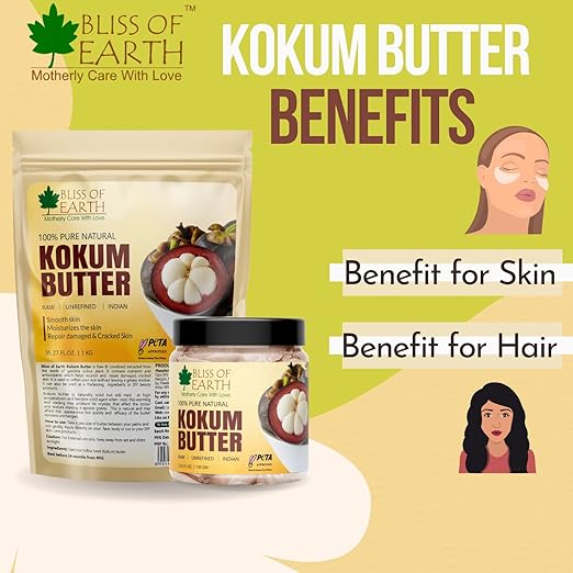 Bliss of Earth Pure Natural Kokum Butter Raw Unrefined - 500 gms