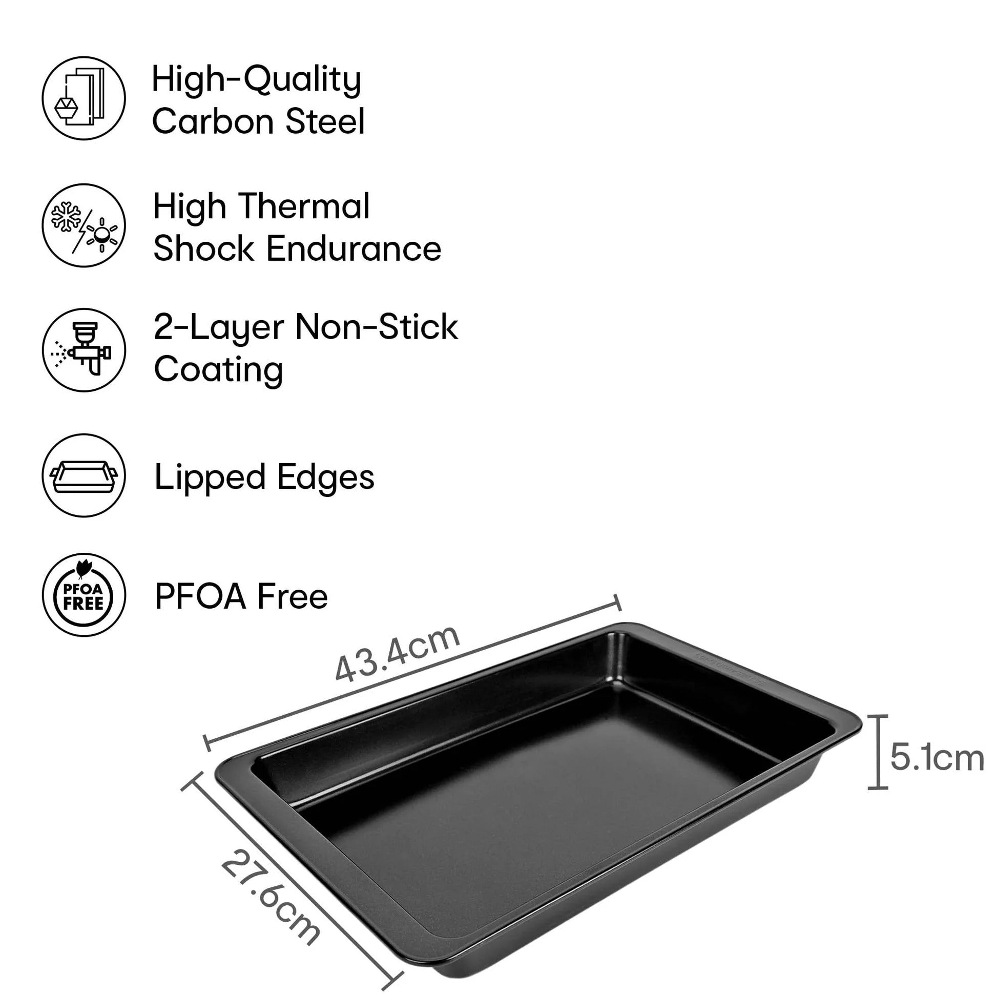 Anko Glazed Rectangular Stoneware Baking Tray with Handles Oven Microwave Dishwasher Freezer Safe
