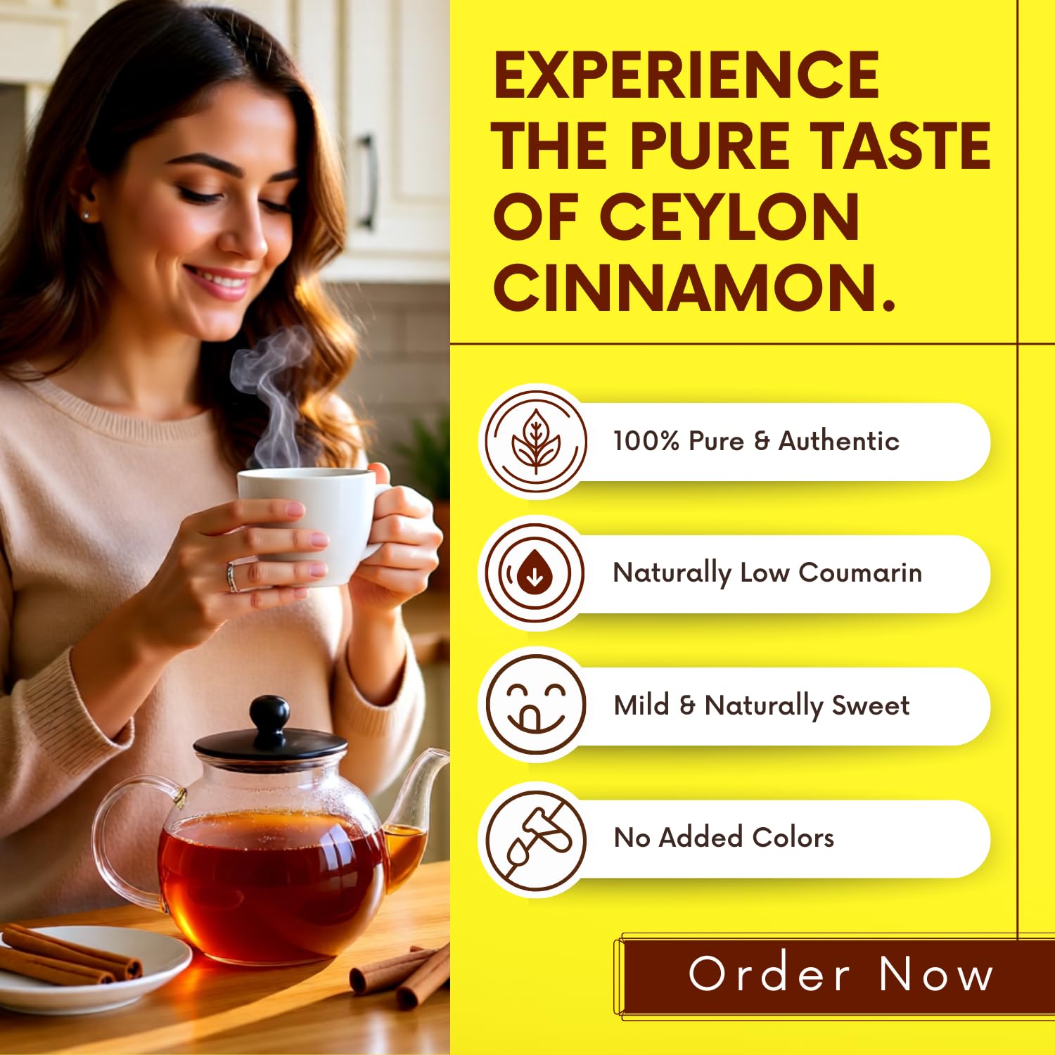 Bliss of Earth 100gm Ceylon Cinnamon Sticks Original, (Dalchini) 5" Cut Sticks True Cinnamon Raw From Sri Lanka Original Great for Cooking and Health