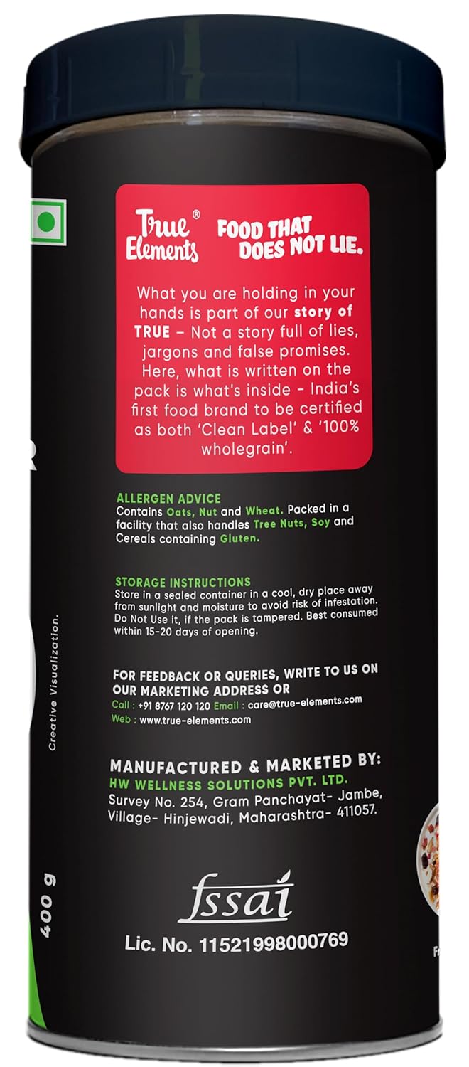 True Elements Muesli No Added Sugar 400gm