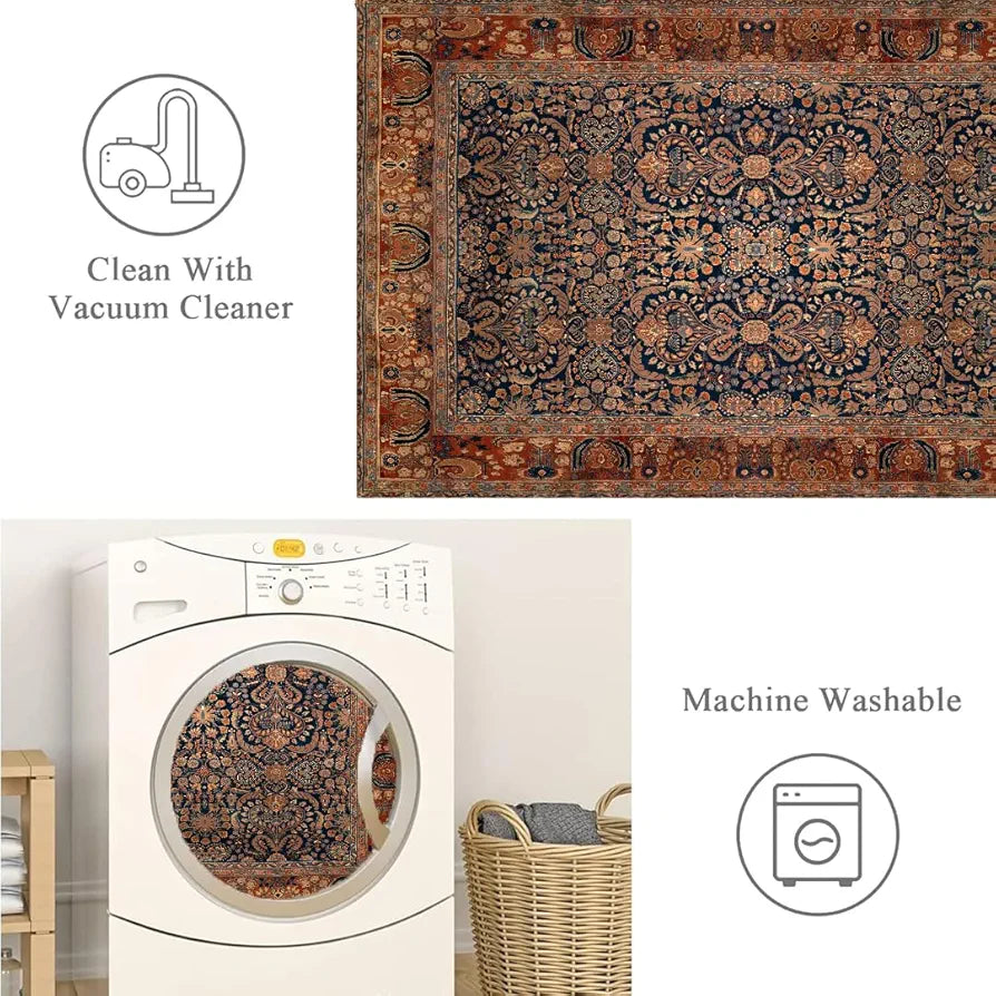 Ishro Home 3d Jet Multi Printed Carpet Rug Runner And Carpets For Bedroom Colour Rustique Night  5x7 Feet