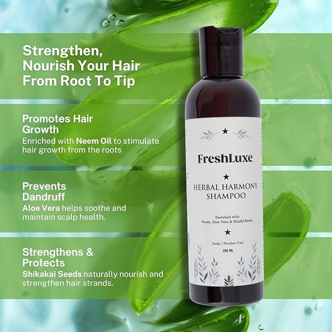 FreshLuxe Herbal Harmony Shampoo - 200 ml
