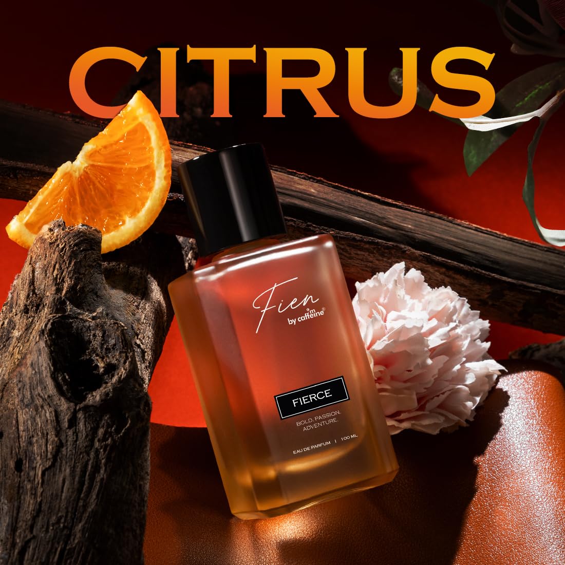 FIEN Perfume Fierce for Men | Citrusy Scent | mcaffeine perfume | Fien by mCaffeine 12 Hrs Long Lasting | Eau De Parfum with Neroli, Sage & Myrrh | perfume for men | Premium & Luxurious for Valentines & Every Occasion - 100ml