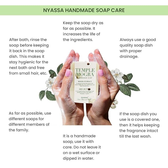 Nyassa Temple Mogra Handmade Soap - 150 Gms | Pack of 2