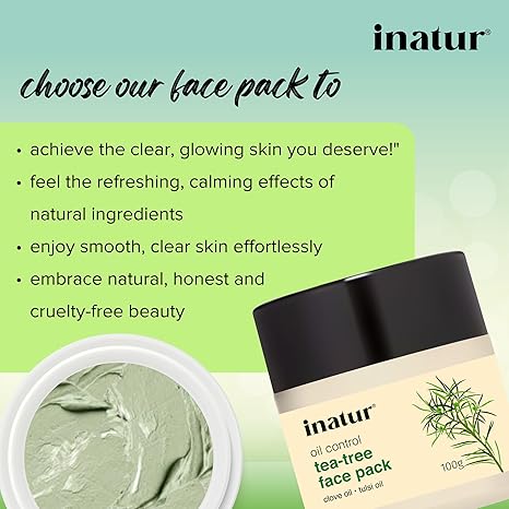 Inatur Oil Control Tea Tree Face Pack - 100 gms