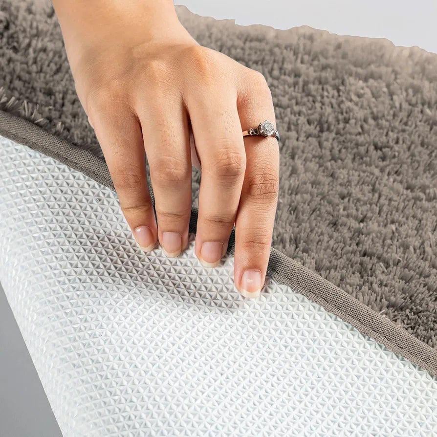 Luxe Home Bath Mat Super Soft Non Slip Vegas Mats for Bathroom Color Taupe